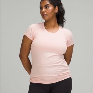 Lululemon Swiftly tech short sleeve 2.0 pink mist size 6